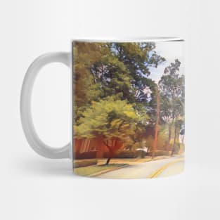 Small town street in paint Mug